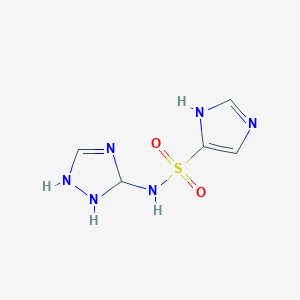 molecular formula C5H8N6O2S B15207732 N-(2,3-Dihydro-1H-1,2,4-triazol-3-yl)-1H-imidazole-4-sulfonamide 