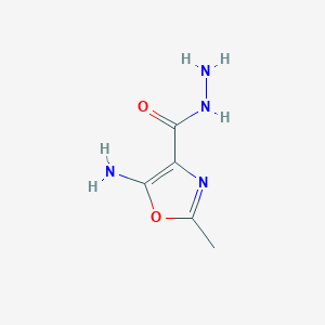 molecular formula C5H8N4O2 B15207777 5-Amino-2-methyloxazole-4-carbohydrazide CAS No. 99419-09-7