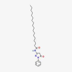 molecular formula C27H43N3O2 B15207803 N-(5-Oxo-1-phenyl-4,5-dihydro-1H-pyrazol-3-yl)stearamide CAS No. 71683-88-0