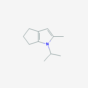 molecular formula C11H17N B15207811 1-Isopropyl-2-methyl-1,4,5,6-tetrahydrocyclopenta[b]pyrrole 