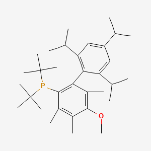 molecular formula C33H53OP B15207822 Di-tert-butyl(2',4',6'-triisopropyl-5-methoxy-3,4,6-trimethyl-[1,1'-biphenyl]-2-yl)phosphine 
