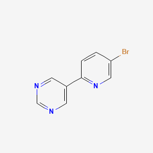 molecular formula C9H6BrN3 B1520787 5-(5-Bromopyridin-2-yl)pyrimidine CAS No. 1088410-73-4