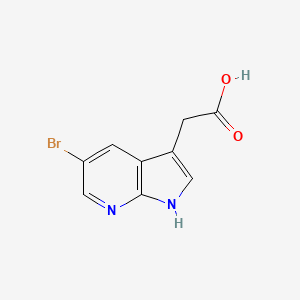 molecular formula C9H7BrN2O2 B1520788 2-(5-Bromo-1H-pyrrolo[2,3-B]pyridin-3-YL)acetic acid CAS No. 1060795-03-0