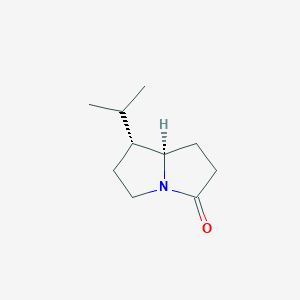 molecular formula C10H17NO B15207918 (7R,7AR)-7-isopropyltetrahydro-1H-pyrrolizin-3(2H)-one 