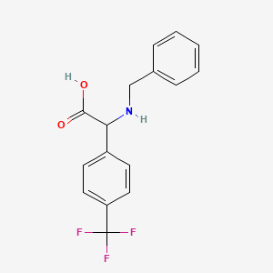 molecular formula C16H14F3NO2 B1520792 2-(Benzylamino)-2-[4-(trifluoromethyl)phenyl]acetic acid CAS No. 1251922-78-7