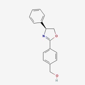molecular formula C16H15NO2 B15207943 (S)-(4-(4-Phenyl-4,5-dihydrooxazol-2-yl)phenyl)methanol 