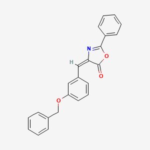 molecular formula C23H17NO3 B15207949 4-(3-(Benzyloxy)benzylidene)-2-phenyloxazol-5(4H)-one 