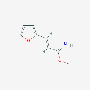 molecular formula C8H9NO2 B15207985 Methyl 3-(furan-2-yl)acrylimidate 