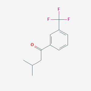 molecular formula C12H13F3O B1520803 3-Methyl-1-[3-(trifluoromethyl)phenyl]butan-1-one CAS No. 1184224-97-2