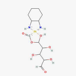 molecular formula C12H21N2O7Pt-3 B15208150 Platinum,2-cyclohexanediamine)(D-glucuronato(2-))-,(1R-trans) 