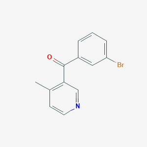 molecular formula C13H10BrNO B1520819 3-(3-溴苯甲酰)-4-甲基吡啶 CAS No. 1187170-04-2