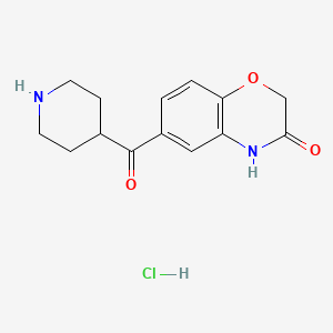 6-(piperidine-4-carbonyl)-3,4-dihydro-2H-1,4-benzoxazin-3-one hydrochloride
