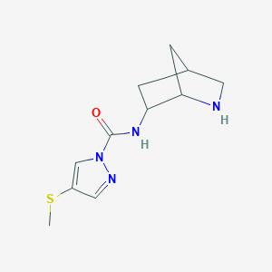 molecular formula C11H16N4OS B15208259 N-(2-Azabicyclo[2.2.1]heptan-6-yl)-4-(methylthio)-1H-pyrazole-1-carboxamide 