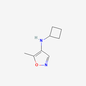 molecular formula C8H12N2O B15208292 N-Cyclobutyl-5-methylisoxazol-4-amine 