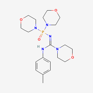 molecular formula C20H32N5O4P B15208347 N'-(Dimorpholinophosphoryl)-N-(p-tolyl)morpholine-4-carboximidamide CAS No. 302904-44-5
