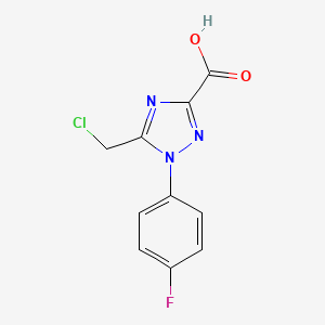 5-(chloromethyl)-1-(4-fluorophenyl)-1H-1,2,4-triazole-3-carboxylic acid