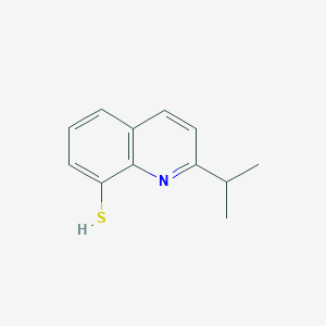 molecular formula C12H13NS B15208379 8-Quinolinethiol, 2-(1-methylethyl)- CAS No. 54421-21-5