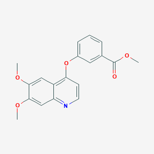 molecular formula C19H17NO5 B15208381 Methyl 3-((6,7-dimethoxyquinolin-4-yl)oxy)benzoate CAS No. 651054-44-3