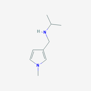 molecular formula C9H16N2 B15208391 N-((1-Methyl-1H-pyrrol-3-yl)methyl)propan-2-amine 