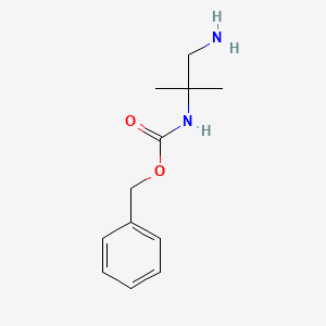 molecular formula C12H18N2O2 B1520840 (2-Amino-1,1-dimethyl-ethyl)-carbamic acid benzyl ester CAS No. 850203-57-5