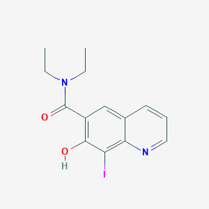 molecular formula C14H15IN2O2 B15208434 6-Quinolinecarboxamide, N,N-diethyl-7-hydroxy-8-iodo- CAS No. 829666-53-7