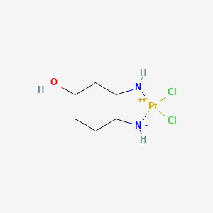 molecular formula C6H12Cl2N2OPt B15208444 Dichloro(3,4-diaminocyclohexanol-N,N')platinum 