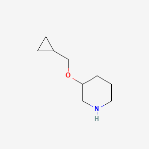 molecular formula C9H17NO B1520849 3-(Cyclopropylmethoxy)piperidine CAS No. 946725-59-3