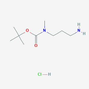 molecular formula C9H21ClN2O2 B1520852 tert-Butyl (3-aminopropyl)(methyl)carbamate hydrochloride CAS No. 1188263-67-3