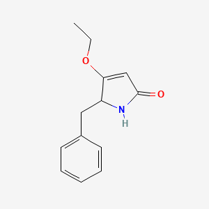 molecular formula C13H15NO2 B15208549 5-Benzyl-4-ethoxy-1H-pyrrol-2(5H)-one 