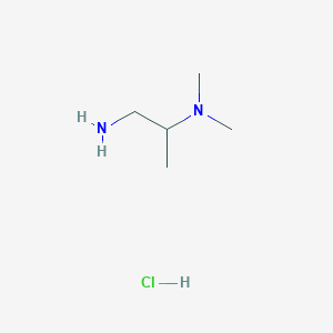 molecular formula C5H15ClN2 B1520868 (1-Aminopropan-2-yl)dimethylamine hydrochloride CAS No. 1177335-06-6