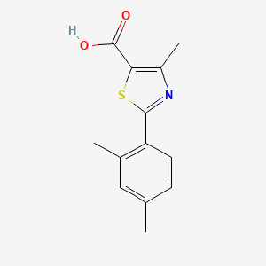 molecular formula C13H13NO2S B1520875 2-(2,4-Dimethylphenyl)-4-methyl-1,3-thiazole-5-carboxylic acid CAS No. 1152597-25-5