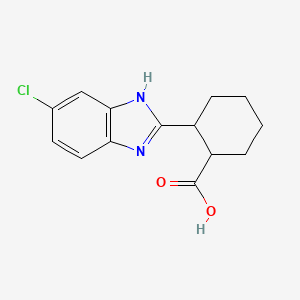 2-(5-chloro-1H-1,3-benzodiazol-2-yl)cyclohexane-1-carboxylic acid