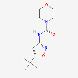 molecular formula C12H19N3O3 B15208776 N-(5-tert-Butyl-1,2-oxazol-3-yl)morpholine-4-carboxamide CAS No. 55809-62-6