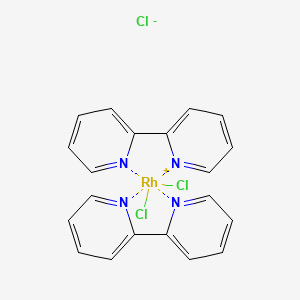 molecular formula C20H16Cl3N4Rh B15208778 cis-Dichlorobis(2,2'-dipyridyl)rhodium(III) chloride 