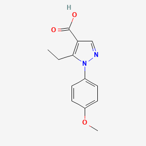 molecular formula C13H14N2O3 B1520878 5-ethyl-1-(4-methoxyphenyl)-1H-pyrazole-4-carboxylic acid CAS No. 1119490-22-0