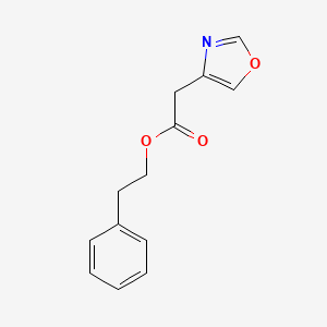 molecular formula C13H13NO3 B15208789 Phenethyl 2-(oxazol-4-yl)acetate 