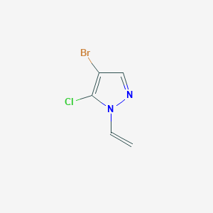 molecular formula C5H4BrClN2 B15208856 4-Bromo-5-chloro-1-vinyl-1H-pyrazole CAS No. 923036-04-8