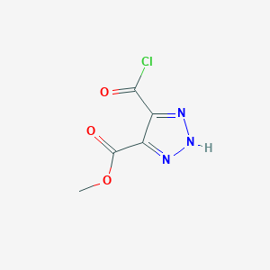 molecular formula C5H4ClN3O3 B15208879 Methyl 4-(chlorocarbonyl)-1H-1,2,3-triazole-5-carboxylate CAS No. 488816-89-3