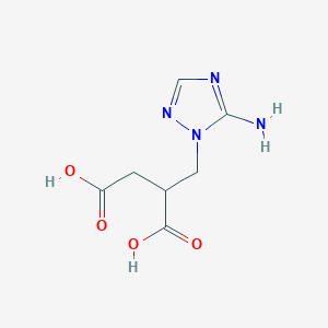 molecular formula C7H10N4O4 B1520888 2-[(5-amino-1H-1,2,4-triazol-1-yl)methyl]succinic acid CAS No. 1144465-02-0