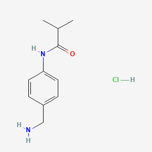 molecular formula C11H17ClN2O B1520890 盐酸 N-[4-(氨基甲基)苯基]-2-甲基丙酰胺 CAS No. 1172778-29-8