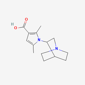 molecular formula C14H20N2O2 B1520891 1-(1-azabicyclo[2.2.2]oct-3-yl)-2,5-dimethyl-1H-pyrrole-3-carboxylic acid CAS No. 1000930-76-6