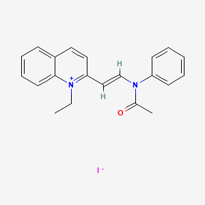 molecular formula C21H21IN2O B15208917 1-Ethyl-2-(2-(N-phenylacetamido)vinyl)quinolin-1-ium iodide 