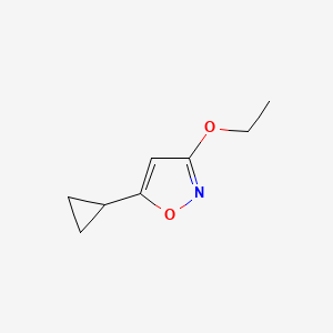 molecular formula C8H11NO2 B15208925 5-Cyclopropyl-3-ethoxyisoxazole 