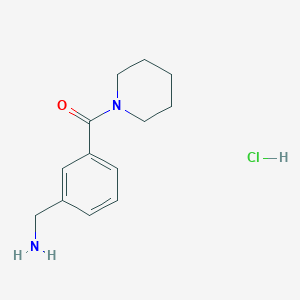 molecular formula C13H19ClN2O B1520894 1-[3-(Piperidin-1-ylcarbonyl)phenyl]methanamine hydrochloride CAS No. 1171332-00-5