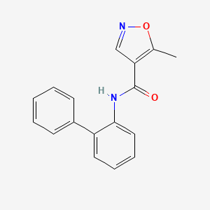 molecular formula C17H14N2O2 B15208941 N-([1,1'-Biphenyl]-2-yl)-5-methyl-1,2-oxazole-4-carboxamide CAS No. 61643-39-8