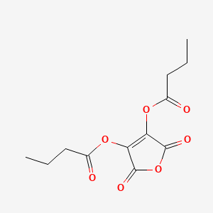 molecular formula C12H14O7 B15208956 Maleic anhydride, dihydroxy-, dibutyrate CAS No. 132-82-1