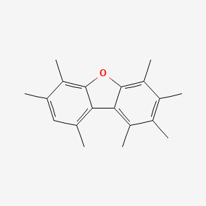 molecular formula C19H22O B15209022 1,2,3,4,6,7,9-Heptamethyldibenzo[b,d]furan CAS No. 62787-24-0