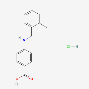 4-{[(2-Methylphenyl)methyl]amino}benzoic acid hydrochloride