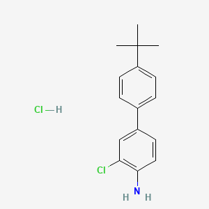 molecular formula C16H19Cl2N B1520915 4-(4-Tert-butylphenyl)-2-chloroaniline hydrochloride CAS No. 1170900-73-8