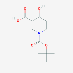 molecular formula C11H19NO5 B1520916 1-(Tert-butoxycarbonyl)-4-hydroxypiperidine-3-carboxylic acid CAS No. 1015939-24-8